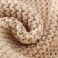 Beige baby soft knitted blanket