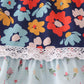 Blue floral ruffle dress