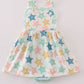 Blue seashell bow ruffle bubble