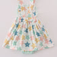 Blue seashell bow ruffle bubble