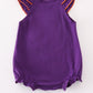 Purple I love clemson applique ruffle bubble