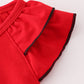 Red I love Georgia applique ruffle dress