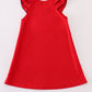 Red I love Georgia applique ruffle dress