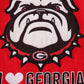 Red I love Georgia applique ruffle dress