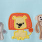 Blue animals applique shorts set