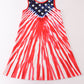 Patriotic flag print woman dress