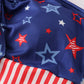 Navy Patriotic star print one-piece women swimsuit