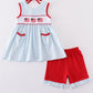Blue flag embroidery set