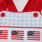 Blue flag embroidery gingham jonjon