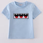 Blue character french knot top