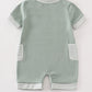 Green duck applique boy romper