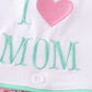 Floral I love mom embroidery dress