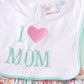 Floral I love mom embroidery dress