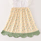 Yellow floral lace dress