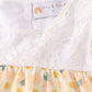 Yellow floral lace girl set