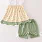 Yellow floral lace girl set