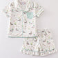 Sage duck girl pajamas set