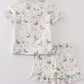Sage duck girl pajamas set