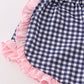 Pink fishing puppy applique girl set