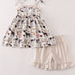 Beige farm strap girl set