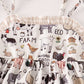 Beige farm strap girl set