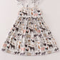 Beige farm strap dress