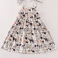Beige farm strap dress