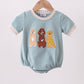 Blue gray Puppy embroidery bubble