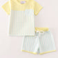 Blue stripe boy set