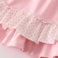 Pink cow embroidery dress