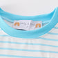 Blue farm embroidery boy set