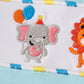 Blue animals birthday embroidery boy set