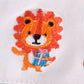Blue animals birthday embroidery boy bubble