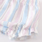 Crab french knot stripe baby girl set