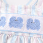 Crab french knot stripe 2pc girl swimsuit