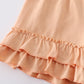 Stripe car embroidery girl set