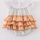 Stripe car embroidery girl bubble