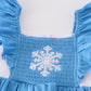 Blue frozen smocked girl set