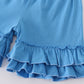 Blue frozen smocked girl set