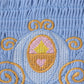 Blue Cinderella smocked girl set