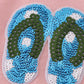 Teal slipper sequin mom&me dress