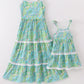 Green island garden bliss mom&me tiered dress
