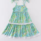 Green island garden bliss mom&me tiered dress