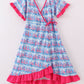 Blue sailboat serenade print mom&me dress