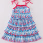 Blue sailboat serenade print mom&me dress