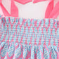 Blue ribbon lace charm smocked mom&me dress