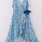 Blue ocean regatta print mom dress