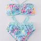 Mint rainbow splash mom bikini