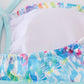 Mint rainbow splash mom bikini