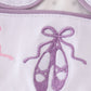 Purple ballet embroidery girl set